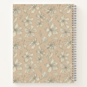 Tossblüten auf hellbeige - nahtloses Muster Notizblock (Rückseite)