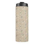 Tossblüten auf hellbeige - nahtloses Muster Thermosbecher (Vorderseite)