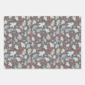 Tossed Blätter Design Herbstfarben Orange Blues (Vorderseite)