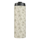 Tossed Blüten auf Light Sand - nahtloses Muster. Thermosbecher (Vorderseite)