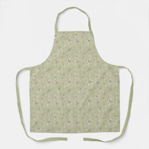 Tossed Blüten auf Olive Green - nahtloses Muster. Schürze