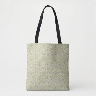 Tossed Blüten auf Olive Green - nahtloses Muster. Tasche