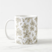 Tossed Blüten transparent - nahtlos Muster. Kaffeetasse (Links)