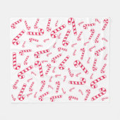 Tossed Candy Cane Blanket Fleecedecke (Vorderseite (Horizontal))