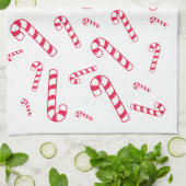 Tossed Candy Cane Weihnachtsküche Handtuch (Gefaltet)