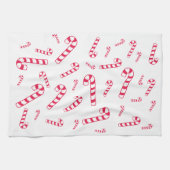 Tossed Candy Cane Weihnachtsküche Handtuch (Horizontal)