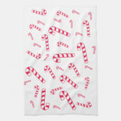 Tossed Candy Cane Weihnachtsküche Handtuch (Vertikal)