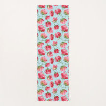 Tossed Crimson Red Watercolor Florals Polka Dots