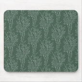 Tossed Floral Silhouette Botanical | Deep Forest Mousepad (Vorne)