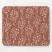 Tossed Floral Silhouette Botanical | Rusty Sienna Mousepad (Vorne)