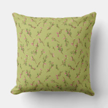 Tossed Floral Wildblumen auf Chartreuse Green