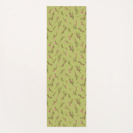 Tossed Floral Wildblumen auf Chartreuse Green Yogamatte