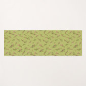 Tossed Floral Wildblumen auf Chartreuse Green Yogamatte (Vorderseite (Horizontal))