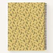 Tossed Floral Wildblumen auf Jonquil Yellow Notizblock (Rückseite)