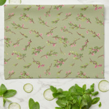 Tossed Floral Wildblumen auf Pistachio Green