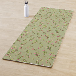 Tossed Floral Wildblumen auf Pistachio Green Yogamatte