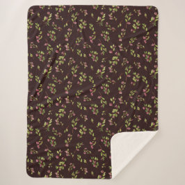 Tossed Floral Wildblumen auf Schokoladenbraun Sherpadecke