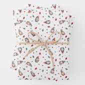 Tossed Gnomes Wrapped in Lights on White Geschenkpapier Set (Beispiel)