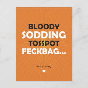 Tosspot Feckbag Postkarte