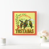 TOSTADAS QUADRATISCHE WANDUHR (Zuhause)