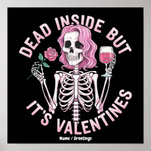 Tot aber es ist Valentinstag Lustig Romantisch Poster