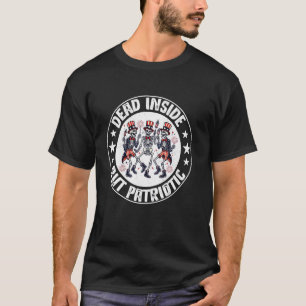 Tot aber patriotisch lustiges Skelett tanzt 4 T-Shirt