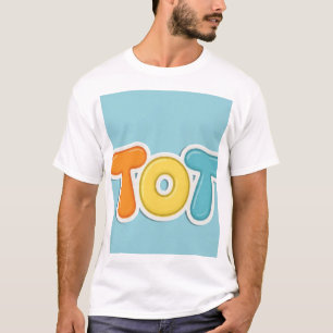 TOT Bubble-Letter-T-Shirt Buntes Cartoon für Kin T-Shirt
