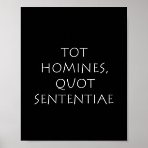 Tot Homines quot sententiae Poster