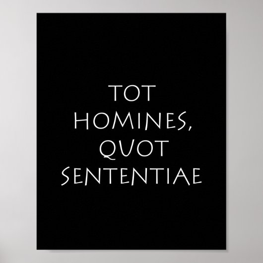 Tot Homines quot sententiae Poster (Vorne)