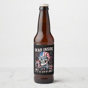 Tot innen drin, aber es ist das Skelett zum 4. Jul Bierflaschenetikett