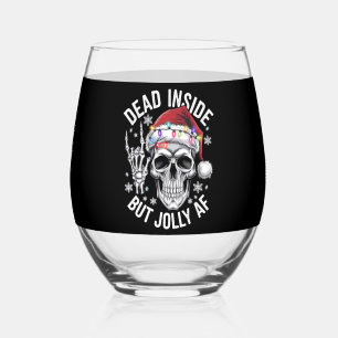 Tot innen drin, aber kerngesund Weihnachtsgeschenk Weinglas Ohne Stiel