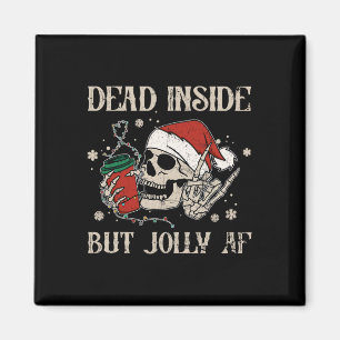 Tot innen drin, aber lustiges Skeleton-Lichter Wei Magnet