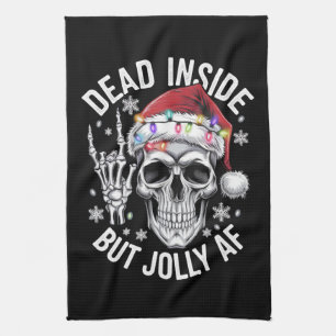 Tot innen drin, aber lustiges Weihnachtsgeschenk-S Geschirrtuch