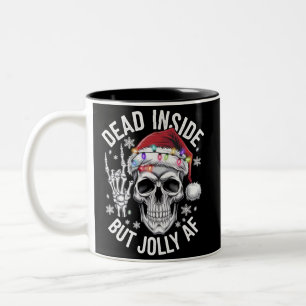 Tot innen drin, aber lustiges Weihnachtsgeschenk-S Zweifarbige Tasse