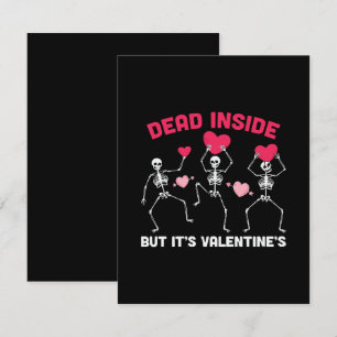 Tot innerlich aber es ist Valentinstag Begleitkarte