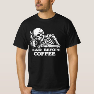 Tot vor Kaffee Vintage Style Kaffee Liebhaber T-Sh T-Shirt