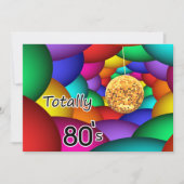 total 80er Jahre Retro-Party Einladung (Vorderseite)