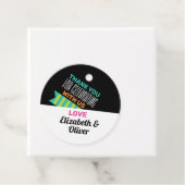 Total 80er Vielen Dank für Ihre Hochzeit Geschenkanhänger (Beispiel)