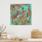 total Abstrakt Poster (Küche)