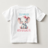 Total Adorable Baby Elephant T - Shirt (Rückseite)