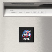 Total Amerikanischer Typ Lustiger 4. Juli Patrioti Magnet (In Situ (Geschirrspüler))