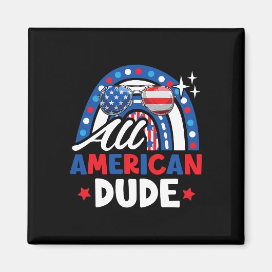 Total Amerikanischer Typ Lustiger 4. Juli Patrioti Magnet (Vorne)