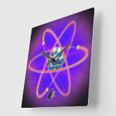 Total Atomisch Quadratische Wanduhr (Winkel)