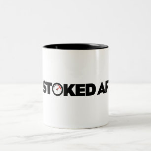 Total aufgedreht zweifarbige tasse