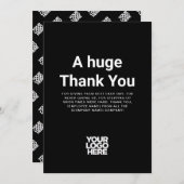 Total black Vielen Dank für jede Farbwertkarte Einladung (Vorne/Hinten)