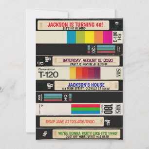 Total coole Rückkehr zu 90er Geburtstagseinladung Einladung