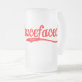 Total deucefaced™!!! mattglas bierglas (VorderseiteRechts)