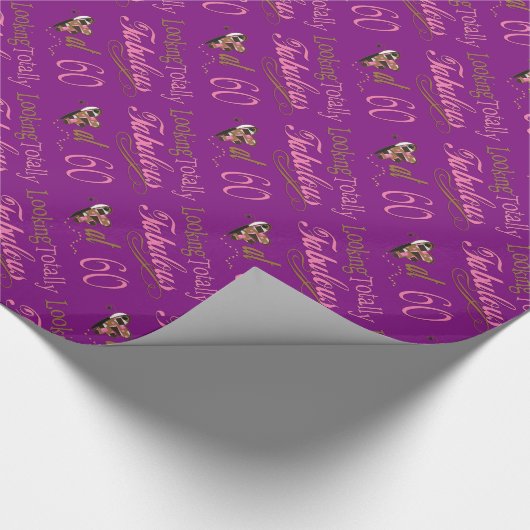 Total fabelhafter 60. Geburtstag Geschenkpapier (Ecke)