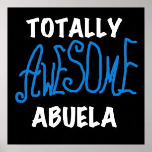Total fantastische Abuela blaue T-Shirts und Gesch Poster