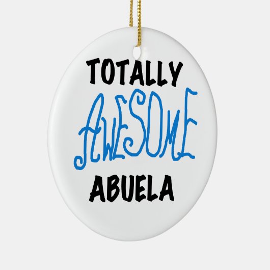 Total fantastische Abuela blaue T-Shirts und Keramik Ornament (Rechts)